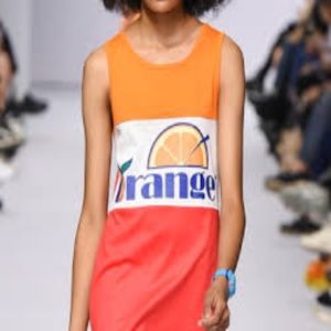 D-ANTIDOTE Color Block Orange' Jersey Tank